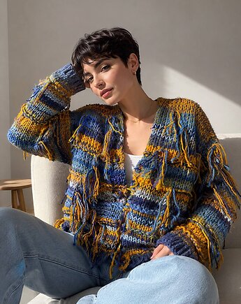 Kardigan  wielokolorowy, OKSI_KNIT