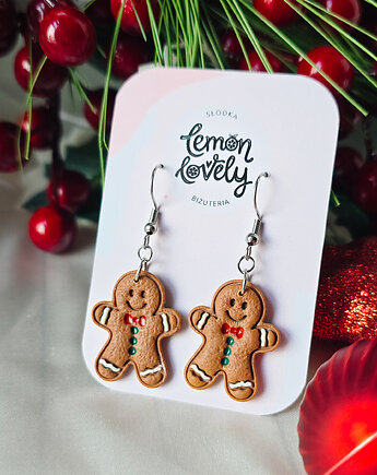 Pan pierniczek kolczyki małe bigle otwarte, Lemon Lovely