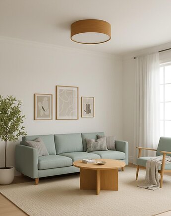 Plafon  LEEA  Luz. Naturalny fornir dębowy, ręczne wykonanie, LEEA lamps