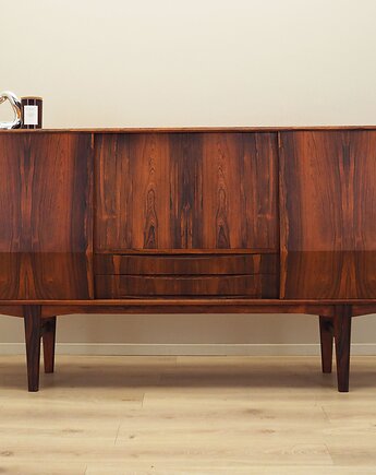 Highboard palisandrowy, duński design, lata 70, produkcja: Dania, Przetwory design