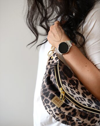 Nerka welurowa Panterka i Beż, MISHIN Bags&More