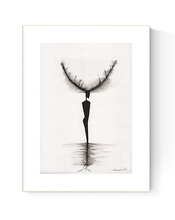 Grafika 21X30 cm wykonana ręcznie, MiniMalArt