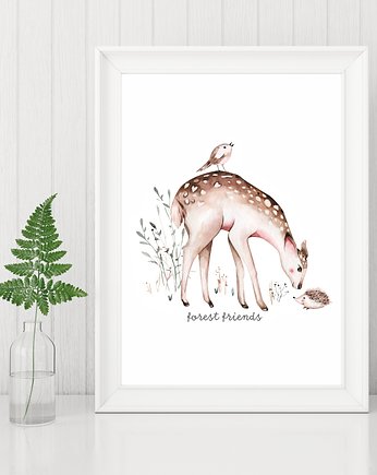 Plakat. Leśne przygody, sarna, Love Life and Forest