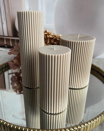 Komplet trzech świec ekologicznych sojowych dekoracyjnych "Linea", Coccola JEWELLERY