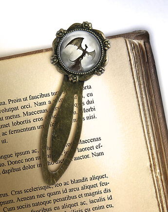 Zakładka do książki - Smok cienia - klips, brąz, yenoo