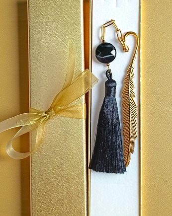 Zakładka PREMIUM : agat czarny - kamień równowagi, kaktusia