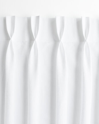 Zasłona na fleksach HEAVY PURE WHITE, so linen!