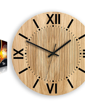 Zegar  ścienny drewniany Santiago 33 CM, ModernClock