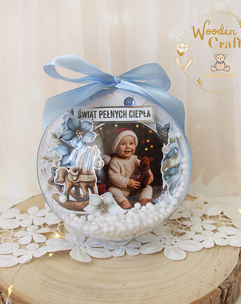 Bombka ze zdjęciem dziecka Boże Narodzenie 4 GOTOWA, Lulaczkowo