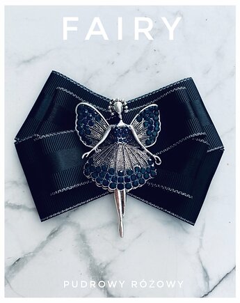 Brosza z Kolekcji FAIRY z cudowną Wróżką z kryształków   New, Pudrowy Różowy
