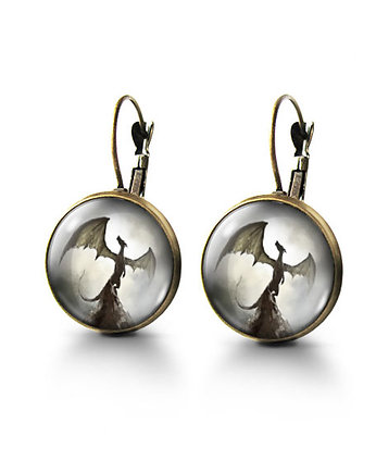 Kolczyki - Smok cienia - brąz, yenoo