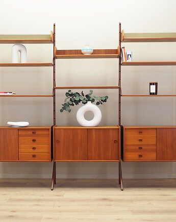 Regał systemowy tekowy, norweski design, lata 60, John Texmon & Einar Blindheim, Przetwory design