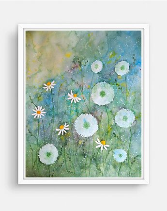 Oryginalna akwarela. Dmuchawce 40x50cm, Malgorzata Domanska