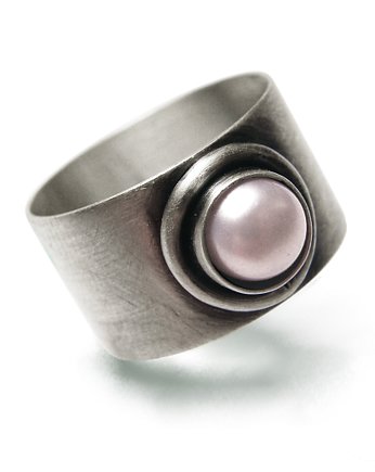 "Różowa perła" srebro 925, Toros Design