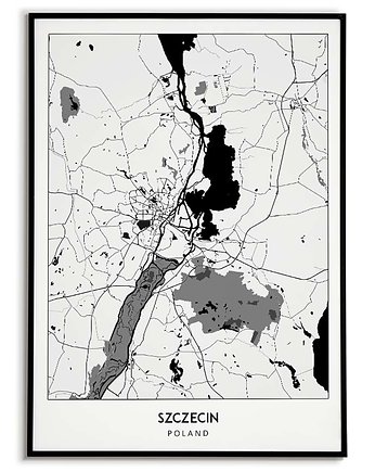 Plakat miasto POLSKA - SZCZECIN 3 obraz MAPA, Bajkowe Obrazki
