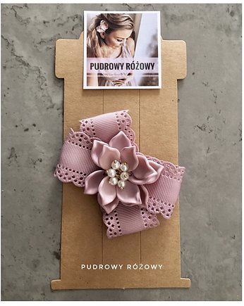 Biżuteryjna spinka do włosów  3D New, Pudrowy Różowy