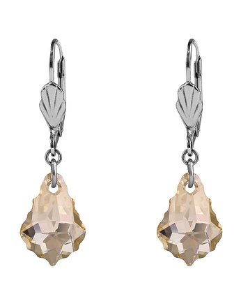 Barokowe kolczyki  z kryształami Swarovski, Silver Violet