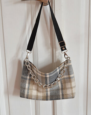 Lniana torebka w kratę, modeMania