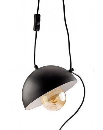 Lampa wisząca Eye czarna z wtyczką metalowa, Home Design