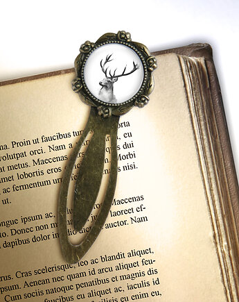 Zakładka do książki - Jeleń - klips, brąz, yenoo