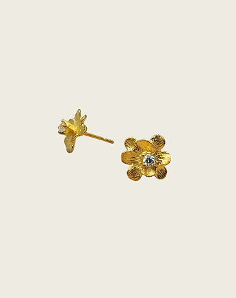 Złote kolczyki - Kwiaty Polne, KOS jewellery