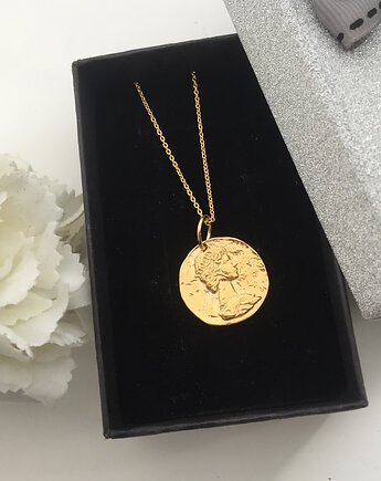 Naszyjnik z monetą, grecka moneta, Anemon Atelier