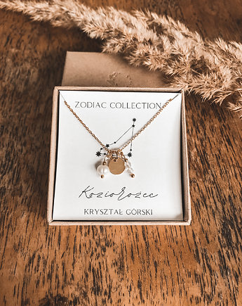 Naszyjnik znak zodiaku Koziorożec kryształ górski, Tiny Stone