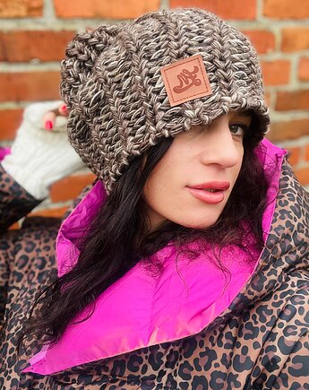 Czapka męska / czapka damska zimowa brązowa