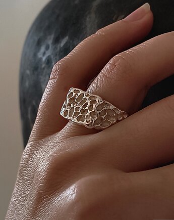 Pierścionek - sygnet unisex Kratery, ZIĘBA