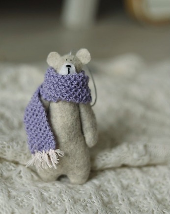 Zawieszka miś na choinkę/ do torebki, Kruszek