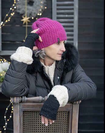 Czapka z alpaki i merynosa, Margo pracownia szydełkowa