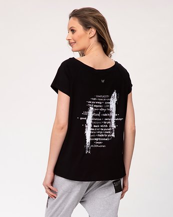T-shirt z nadrukiem Film Look 830 czarny, Look made with Love