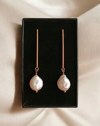 Perły : długie kolczyki : wyjątkowy prezent PREMIUM, kaktusia