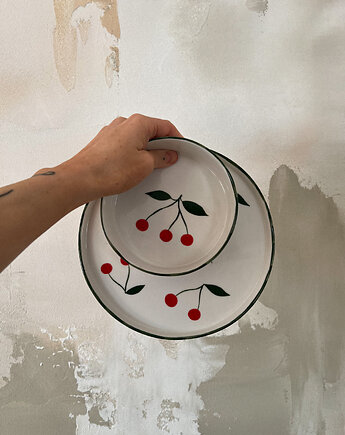 Zestaw prezentowy Talerz + Miseczka w wisienki, Soul Label