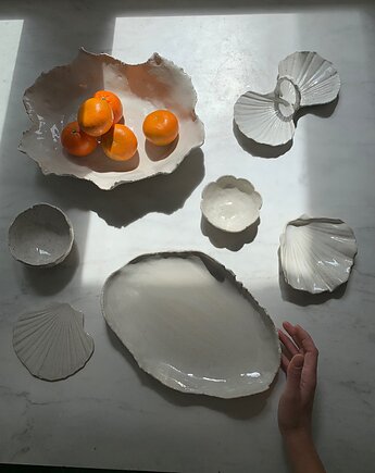 Ceramiczny Zestaw Handmade, Zastawa Stołowa  Misa, Patera, Prezent Ślubny, Maison Fragile