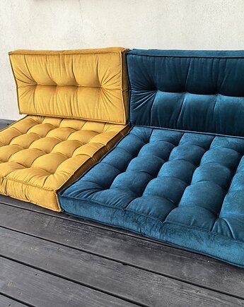 Sofa modułowa Futon materac francuski Velvet  Siedzisko na podłogę, nisza
