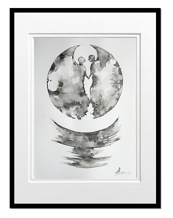 Somos Uno 8, grafika obraz ręcznie malowany, Galeriai