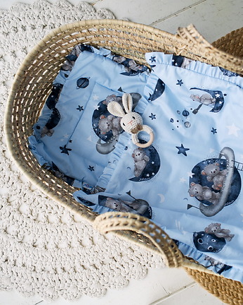 Kołderka Bezposzewkowa z Podusią Falbanki Bawełna 75x55 cm LUNA od BabyU, Sleepdo