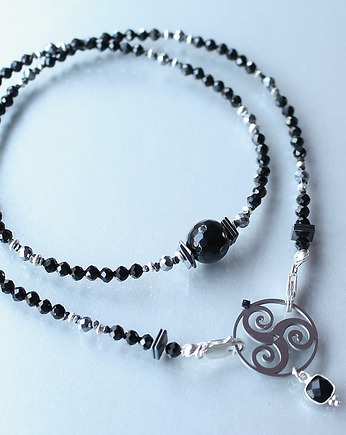 Talizman ochrona triskel - diament, spinel, onyks, teraherz, KEIT