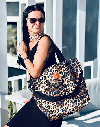 Duża torba shopperka "Mili Duo" - panterka, Militu