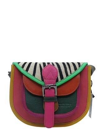 Torebka damska listonoszka skórzana regulowany pasek kolorowa OLIVKA, Olivka Warsaw