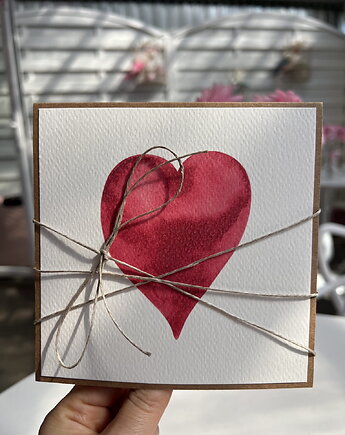 Wyjątkowa ręcznie robiona kartka prezent na walentynki, walentynkowa - walent, sorte