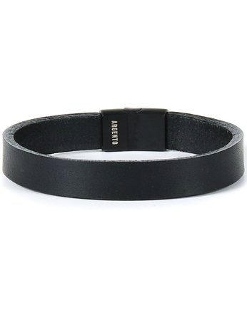 Klasyczna bransoletka męska czarna Argento, Argento akcesoria