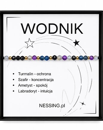 WODNIK bransoletka zodiakalna, NESSING handmade