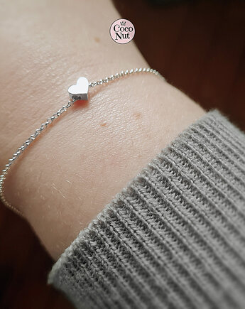 LOVE bransoletka na łańcuszku delikatna lekka na Walentynki, COCONUT