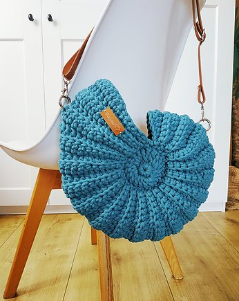 Torba morska muszla z sznurka bawełnianego na ramię " Seashell Bag", Babemi Love 