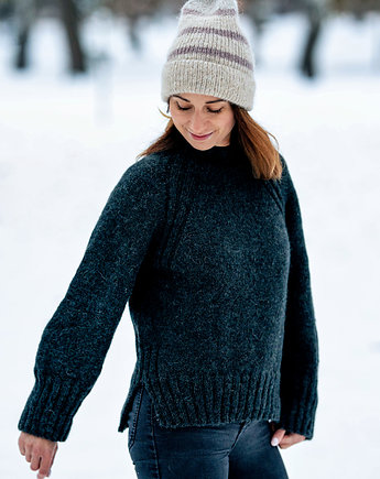 Sweter z wełny norweskiej i alpaki, Knit.Around