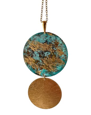 Naszyjnik turkus i złoto z miedzi, Artseko