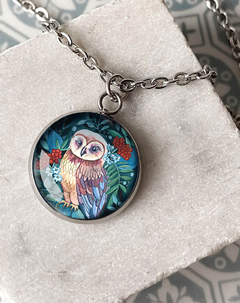 Forest Owl naszyjnik dla eleganckiej kobiety, muamua design