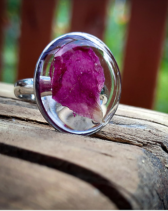 Pierścionek z różą, obrączka, Figa handmade accessories